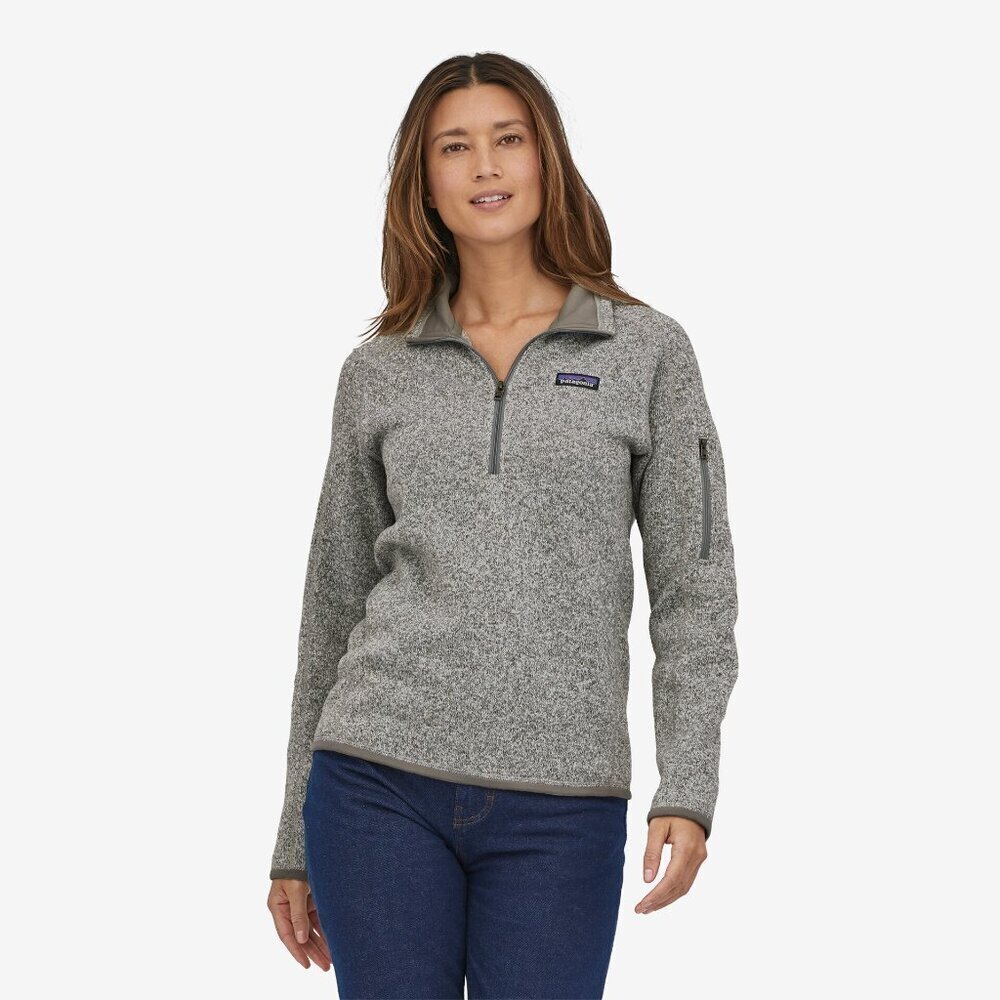Patagonia Women's Better Sweater® 1/4-Zip Fleece Light Gray Size L